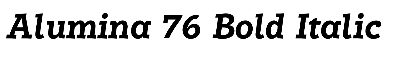 Alumina 76 Bold Italic